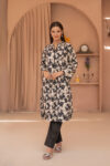 Black & Beige Printed Kurta