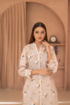 Beige Floral 2 Piece Kurta