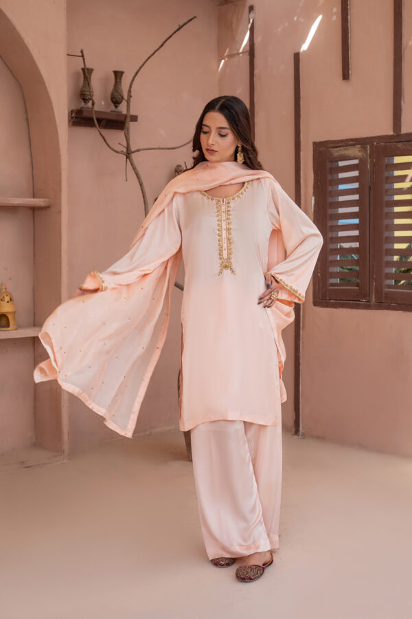 3 Piece Embroidered Silk