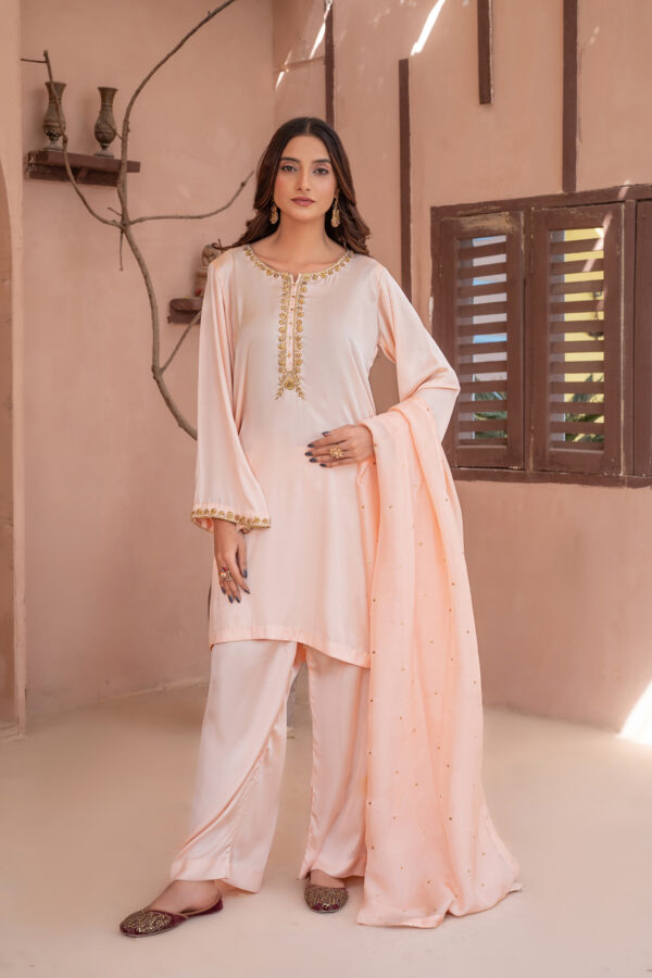 3 Piece Embroidered Silk