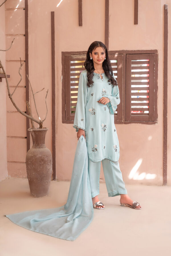 3 Piece Embroidered Silk